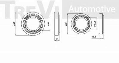 TREVI AUTOMOTIVE wb2119 -  Комплект подшипника ступицы колеса